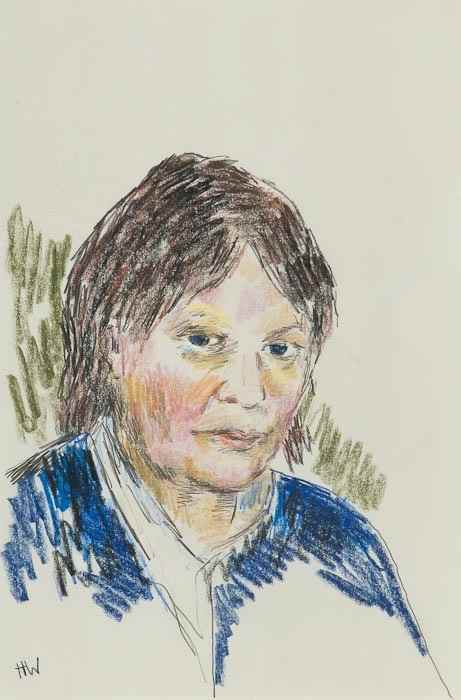 Appraisal: Harry Weinberger - Portrait of Iris Murdoch pastel over pencil