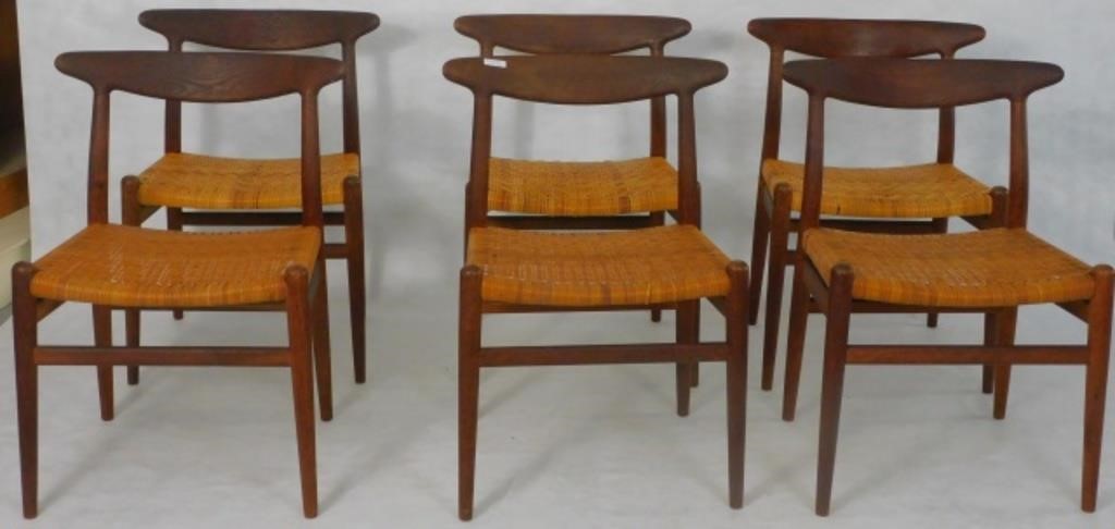 Appraisal: SET OF SIX HANS J WEGNER - W DININGchairs for