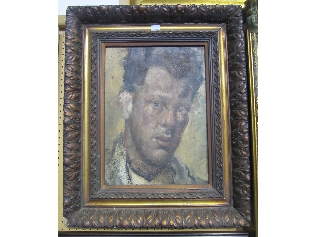 Appraisal: Oil on board portrait of a man unsigned