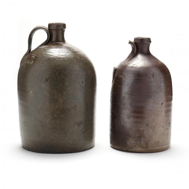 Appraisal: WRIGHT DAVIS - RANDOLPH COUNTY NC TWO JUGS Salt glazed