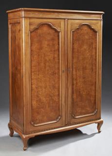 Appraisal: Diminutive English Carved Walnut Wardrobe c Diminutive English Carved Walnut