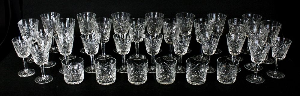 Appraisal: Pieces Waterford Clare Crystal Stemware pieces of Waterford Crystal in