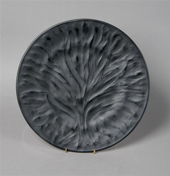 Appraisal: A Lalique Glass Plate Diameter inches