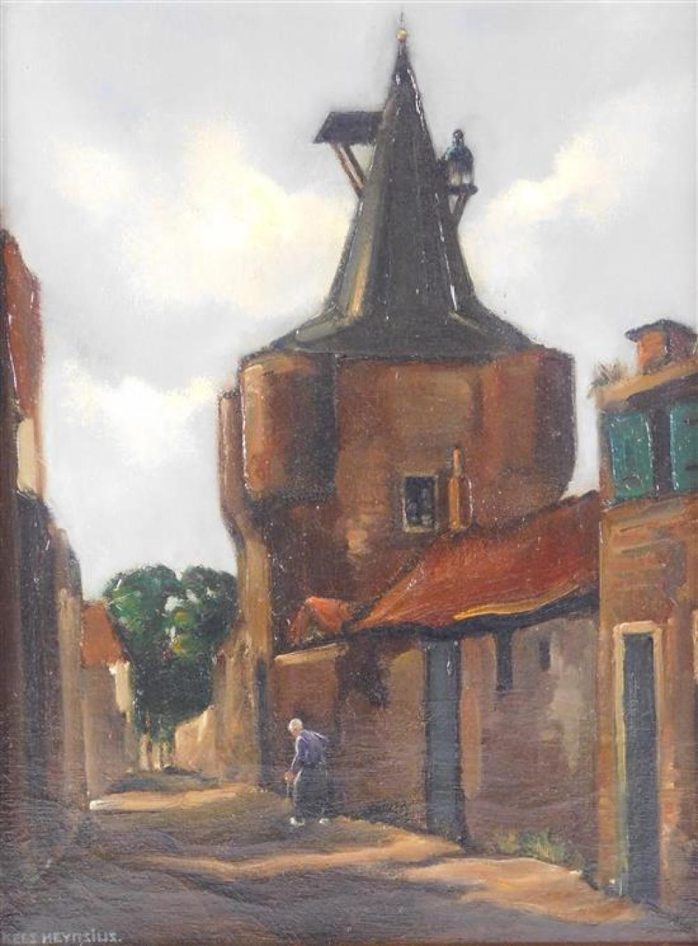 Appraisal: Kees Heynsius Netherlands - Straatje Te Elburg oil on canvas