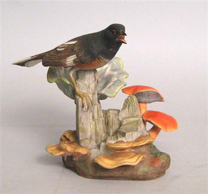 Appraisal: Boehm porcelain figure of a Towhee - on a stump