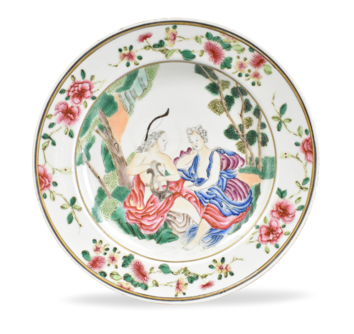 Appraisal: A Chinese famille rose mythological plate dating from the th