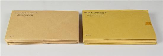 Appraisal: Five Five Proof Sets All sets in original mint envelopes