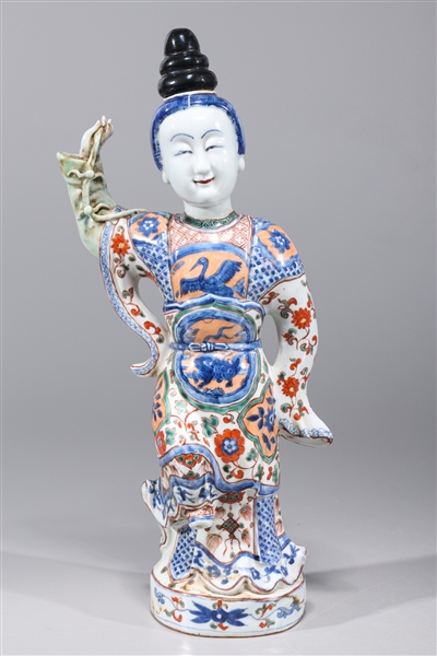 Appraisal: Chinese enameled porcelain figure with allover designs to body removable