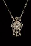 Appraisal: PENDANT - One K yellow gold and platinum antique filigree