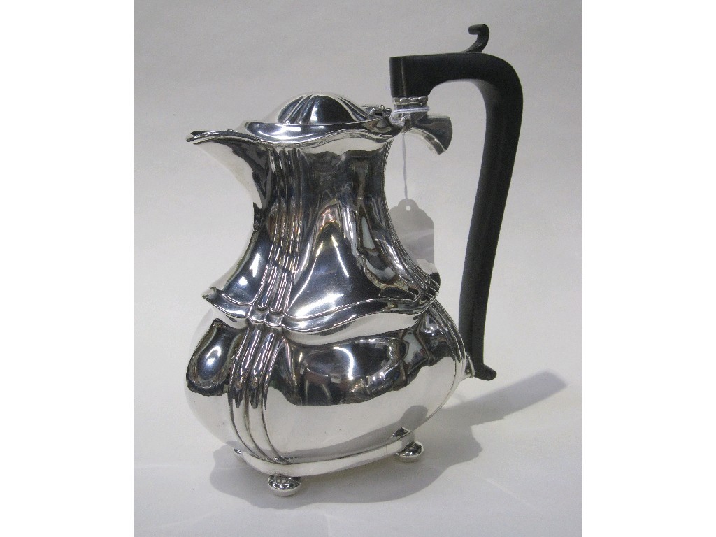 Appraisal: Silver hot water pot missing finial oz approx Birmingham