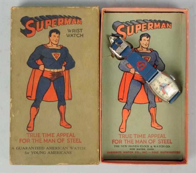 Appraisal: Superman Character Wrist Watch Circa Made by New Haven Clock