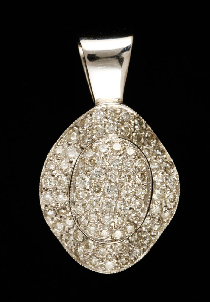 Appraisal: A - K Romani Diamond Pendant K white gold and