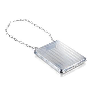 Appraisal: A Silver Plated Minaudiere Of rectangular shape the interior fitted