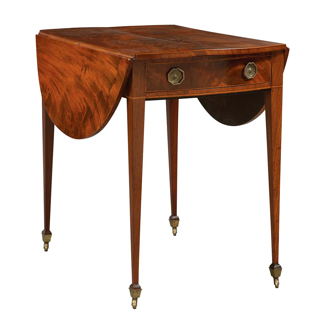 Appraisal: George III Mahogany Pembroke Table Circa The rectangular top with