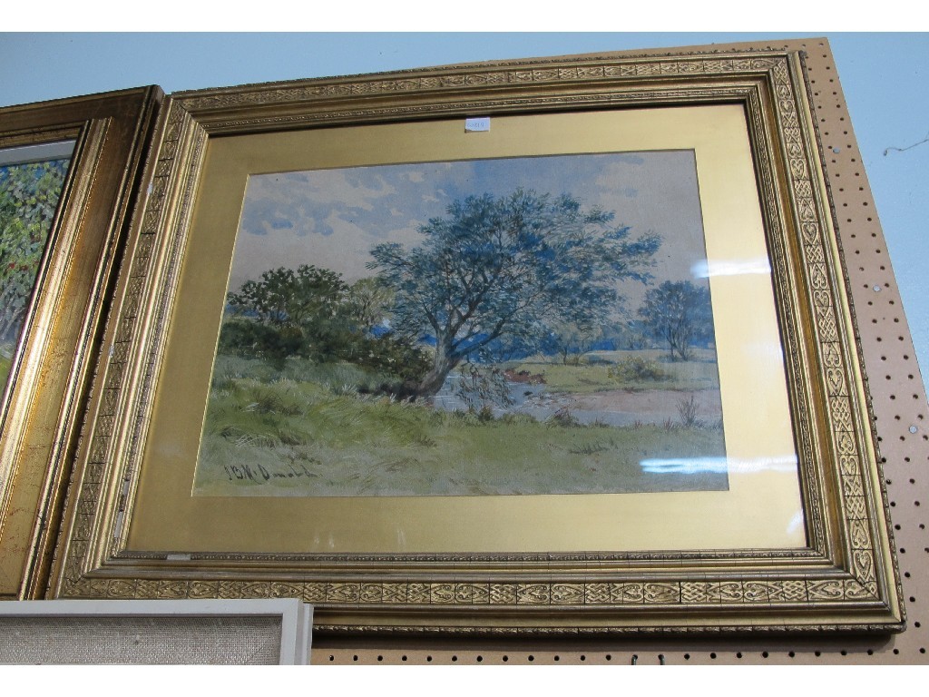 Appraisal: J B McDONALD Watercolour landscape with trees signed