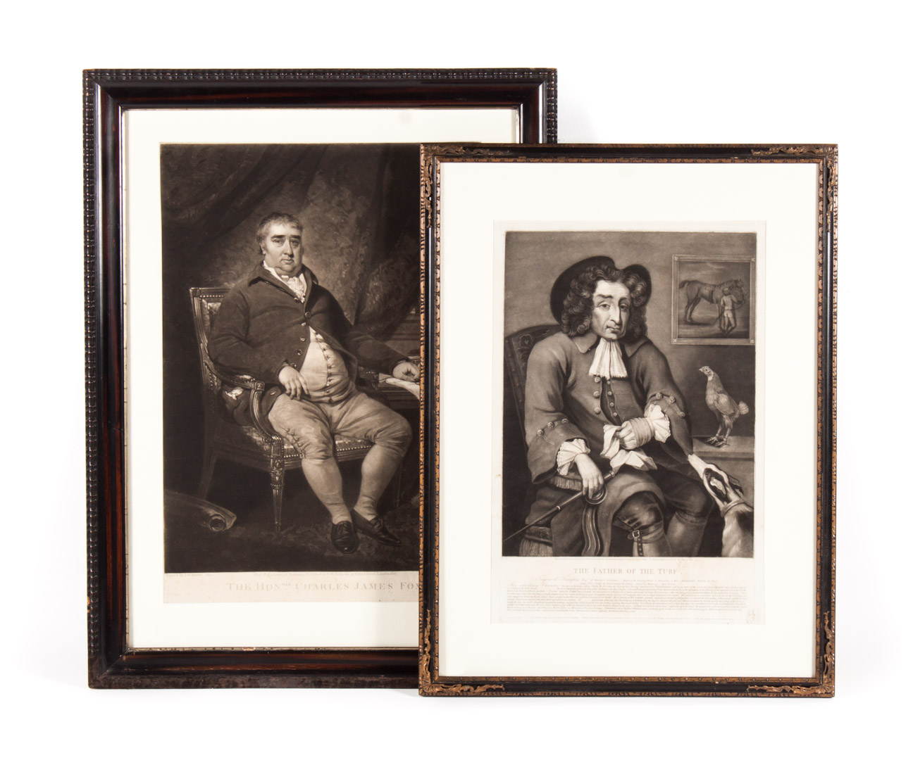 Appraisal: Two British portrait mezzotints th and th c John Jones