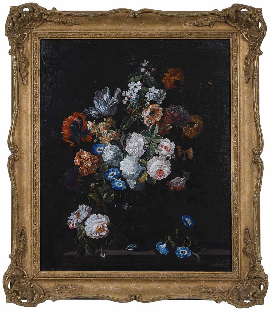 Appraisal: Jan Van Doust Flemish active th century Floral Still Life