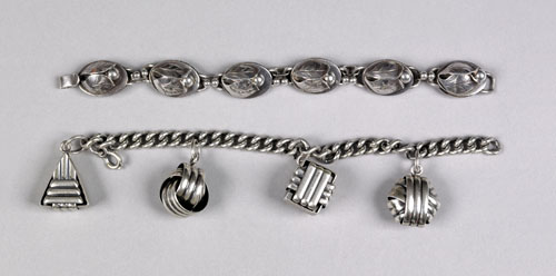 Appraisal: Georg Jensen hand wrought sterling silver bracelet together with a