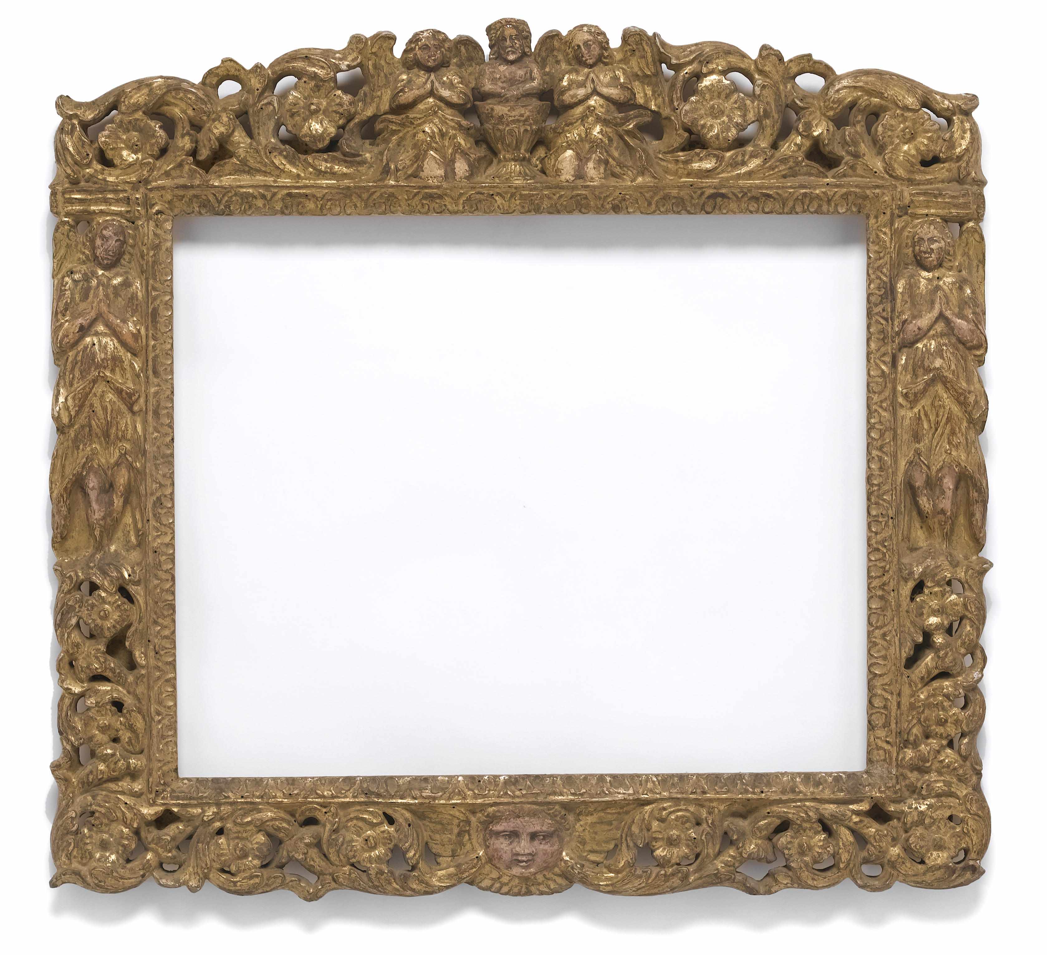 Appraisal: A Continental Baroque carved giltwood frame probably Spanish late th