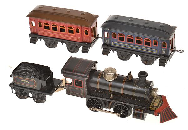 Appraisal: A BING PRE-WAR O GAUGE ELECTRIC TRAIN SET comprising of