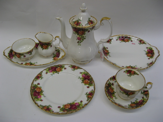 Appraisal: ENGLISH ROYAL ALBERT PORCELAIN DESSERT SET pieces in the Old