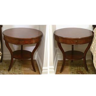 Appraisal: Pair Ralph Lauren mahogany side tables Pair Ralph Lauren mahogany