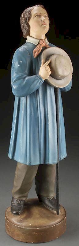 Appraisal: A POLYCHROME TERRA COTTA FIGURE OF A SHEPHERD BOY A