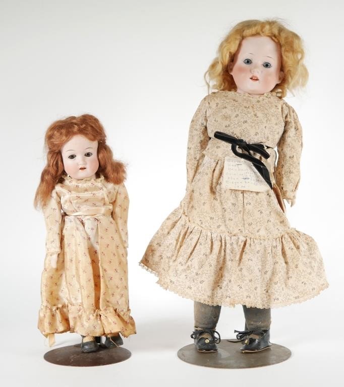 Appraisal: TWO ANTIQUE HEUBACH GERMAN PORCELAIN DOLLSC dolls One Heubach Koppelsdorf