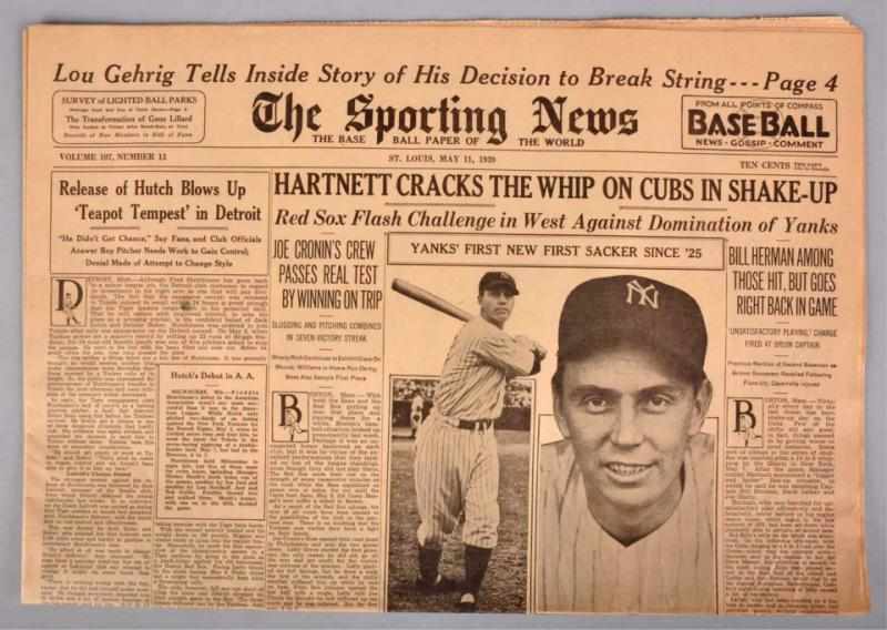 Appraisal: Lot of The Sporting News Newspapers Includes the May th