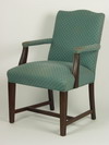 Appraisal: LOLLING CHAIR - Mahogany framed Centennial Chippendale style lolling chair