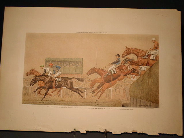 Appraisal: Steeplechase print by Paul Brown titled Valentine's First Time Aintree