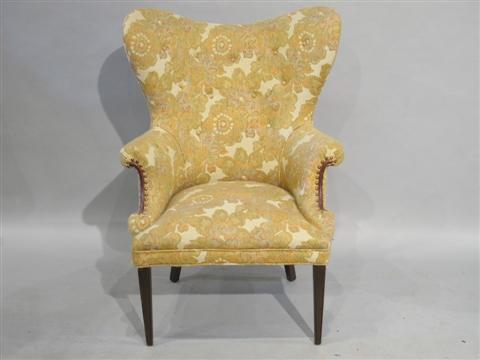 Appraisal: VICTORIAN STYLE ARMCHAIR h w d in