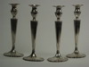 Appraisal: CANDLE STICKS - Set of four oval base Windsor Castle