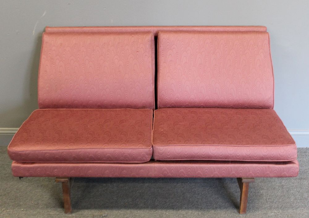 Appraisal: MIDCENTURY Jens Risom Upholstered Settee From a New Jersey estate