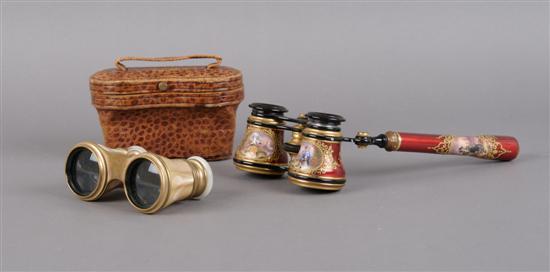 Appraisal: A Group of Two Sets of Opera Glasses Length of