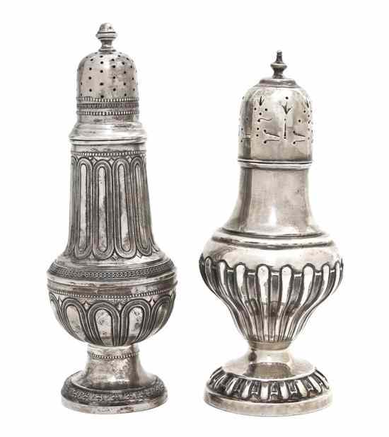 Appraisal: An English Silver Muffineer Daniel George Collins Sheffield having an