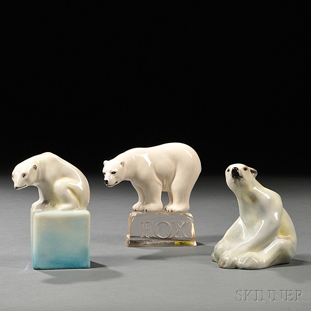 Appraisal: Three Doulton Polar Bears England th century two Harradine modeled