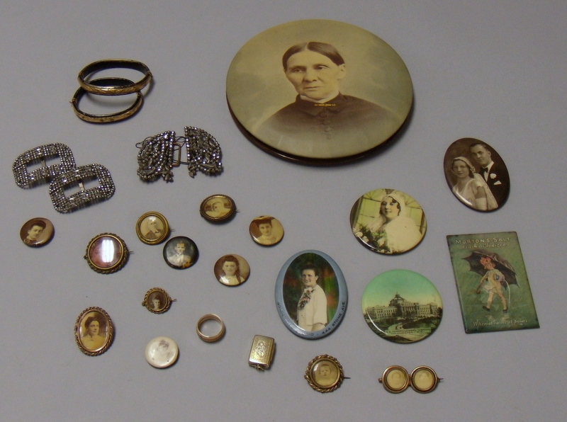 Appraisal: Assortment of Early Photographic and Other Jewelry and Accessories including