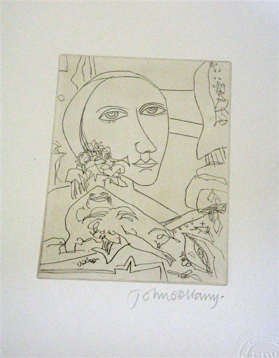 Appraisal: John Bellany Scottish b 'Celtic Maiden II' etching signed in