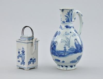 Appraisal: Two Chinese Blue and White Porcelains including a Pitcher and