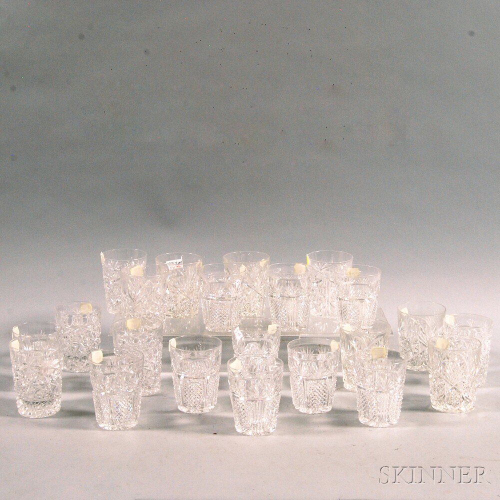 Appraisal: Twenty-two Cut Glass Glasses including a set of eight Tuthill