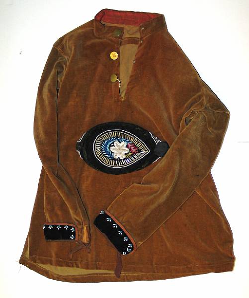 Appraisal: An Iroquois beaded Glengarry cap and beaded shirt length of