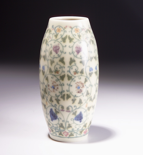 Appraisal: ROOKWOOD Jewel Porcelain ovoid vase decorated in a Persian floral