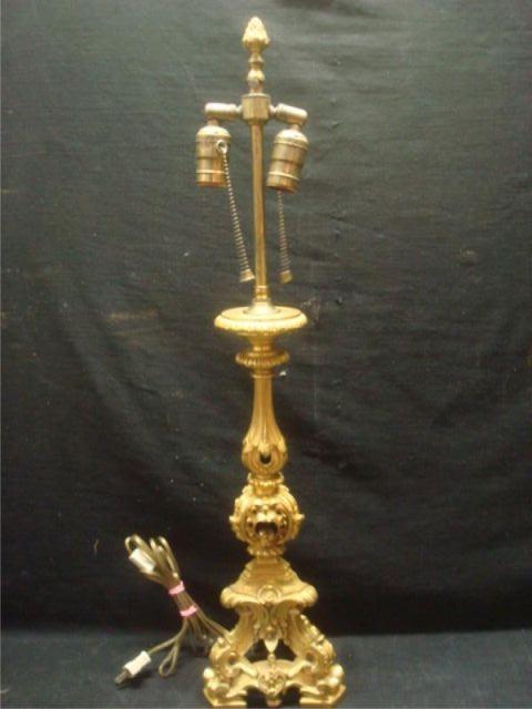 Appraisal: Dore Bronze Lamp Great quality From a North Bergen NJ