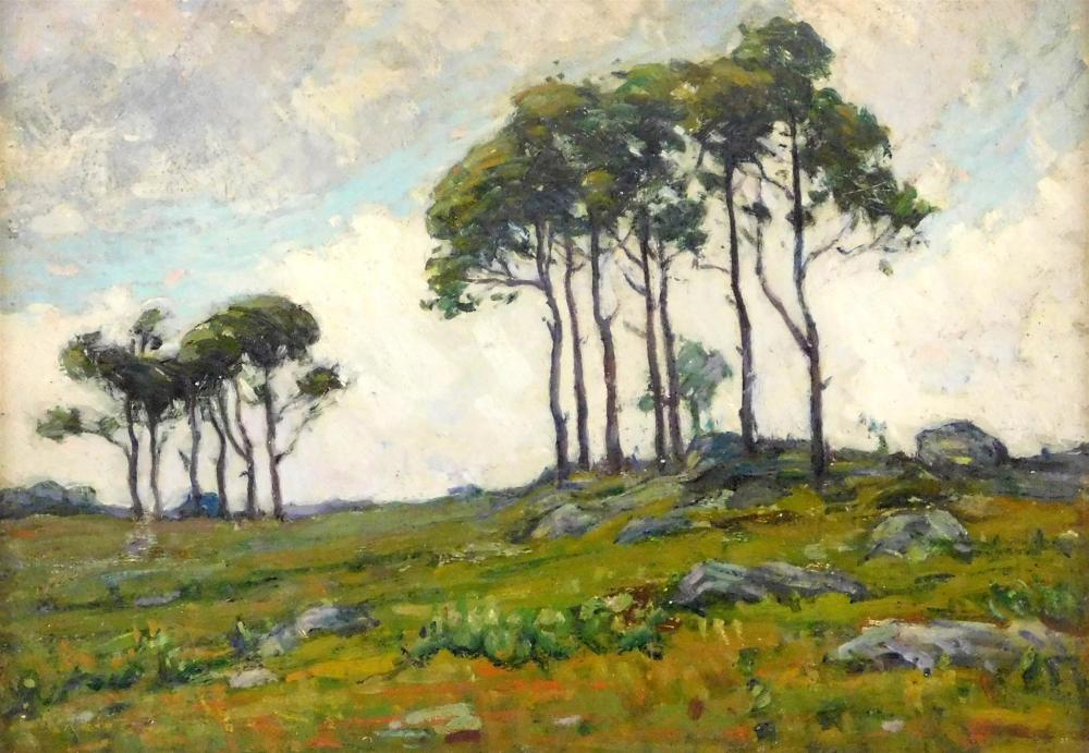 Appraisal: George Davidson Polish-American - Sentinels Among the Rocks oil on