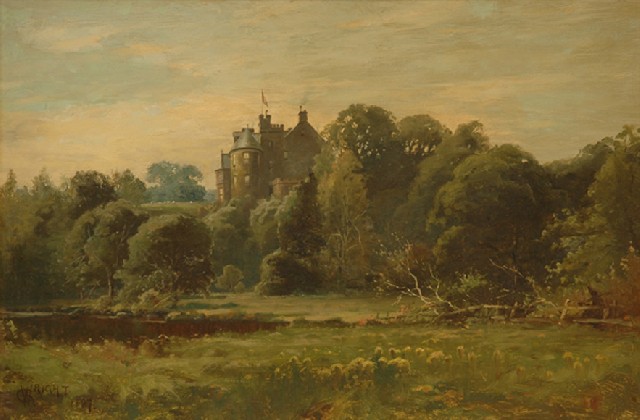 Appraisal: George Wright British th century Robgill Tower Dumfriesshire oil on