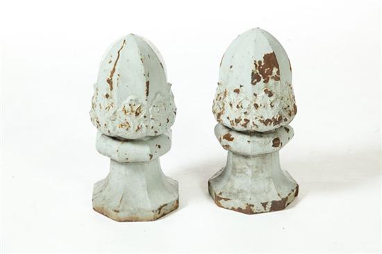 Appraisal: TWO CAST IRON FINIALS American late th-early th century Paneled