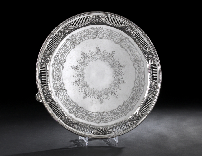 Appraisal: George III Sterling Silver Salver hallmarked London - by Wakelin