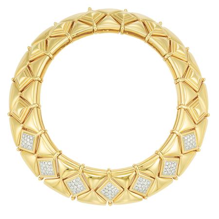 Appraisal: Gold and Diamond Necklace Estimate -