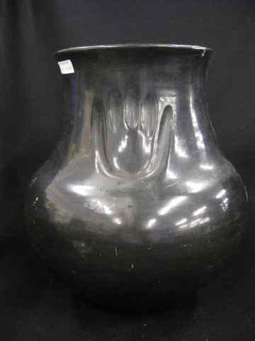 Appraisal: Santa Clara Indian Pottery Vase bear paw style design signed